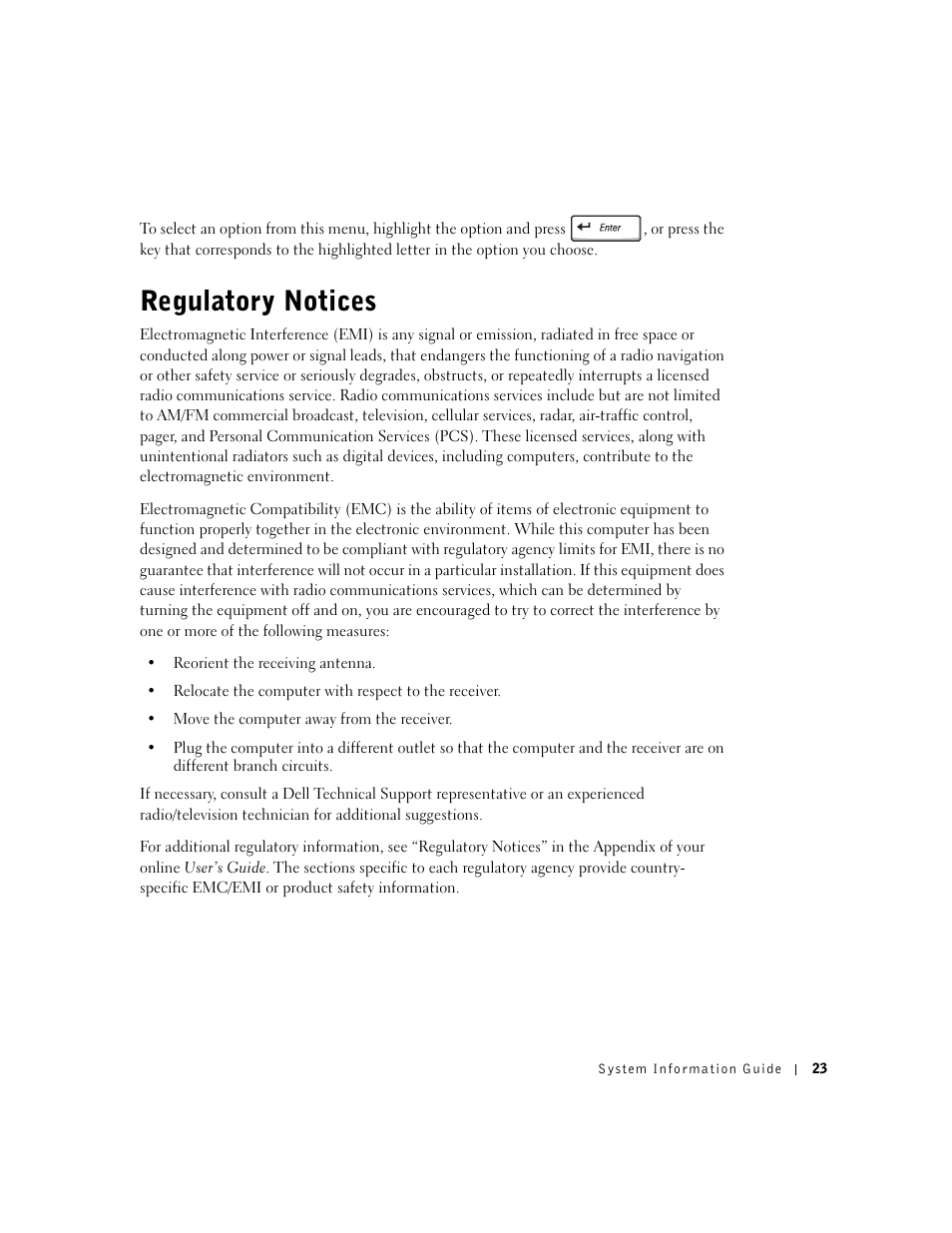Regulatory notices | Dell Latitude C840 User Manual | Page 25 / 174