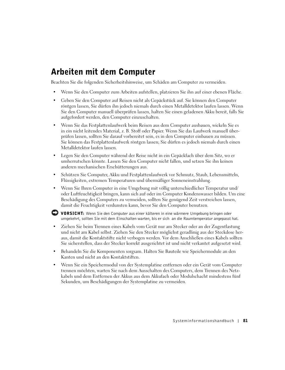 Arbeiten mit dem computer | Dell Latitude C840 User Manual | Page 83 / 174