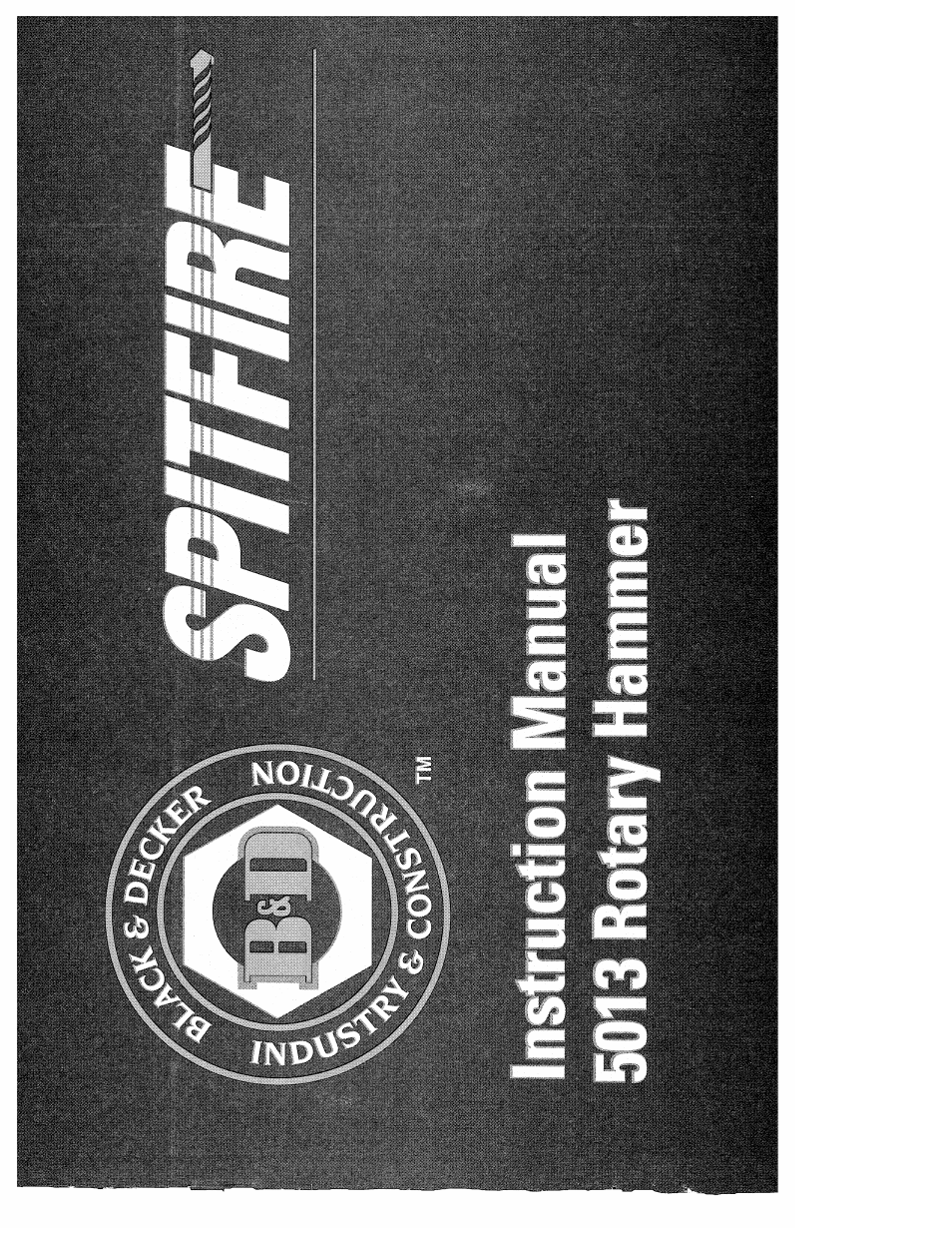 Black & Decker Spitfire 5013 User Manual | 8 pages