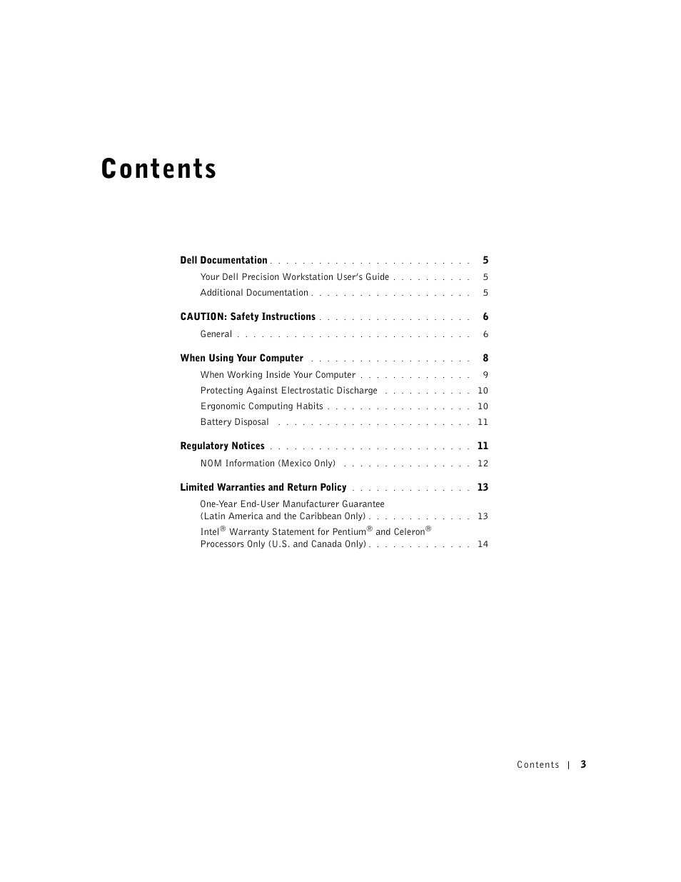 Dell Precision 350 User Manual | Page 4 / 46