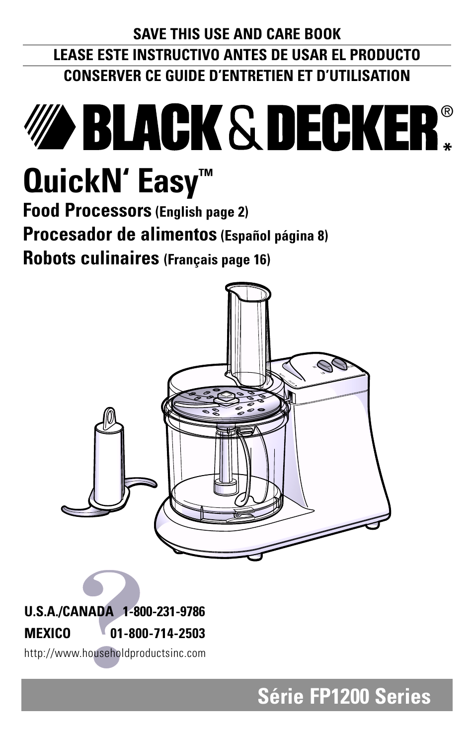 Black & Decker FP1200 User Manual | 24 pages