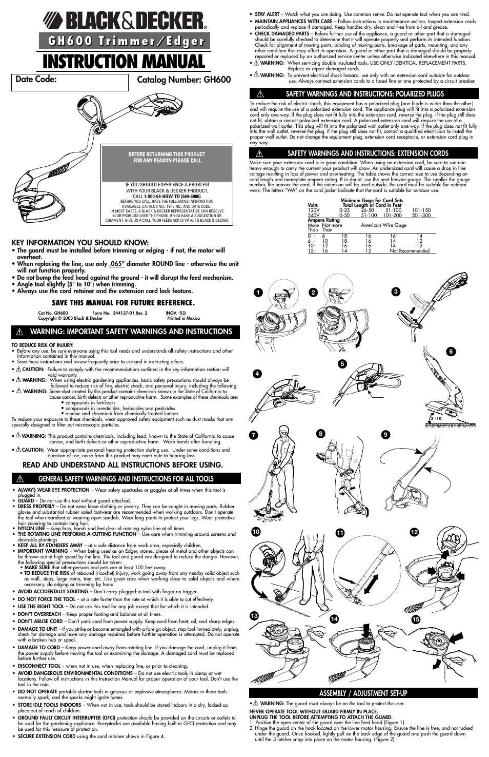 Black & Decker 244137-01 User Manual | 4 pages