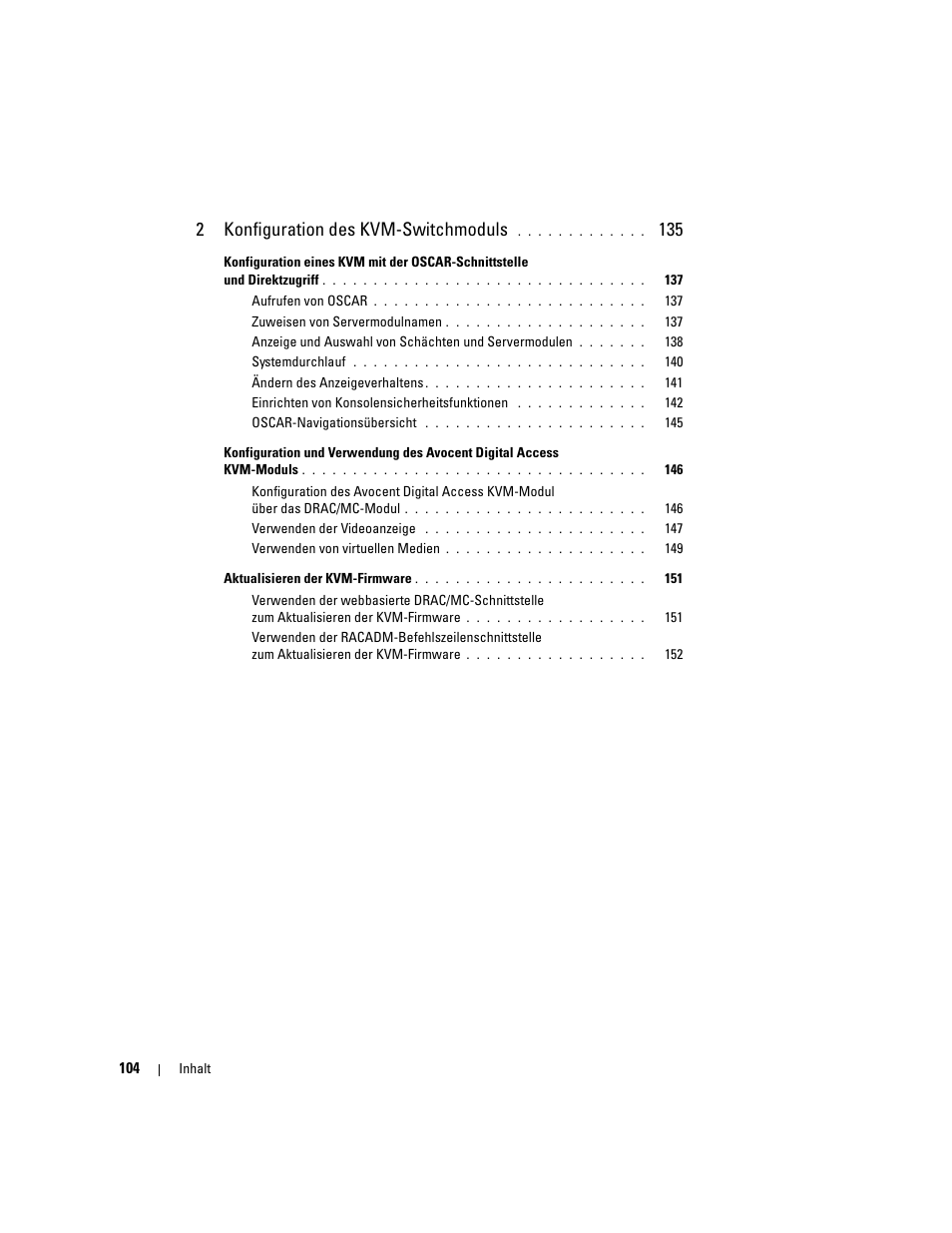 2konfiguration des kvm-switchmoduls | Dell POWEREDGE 1955 User Manual | Page 106 / 206