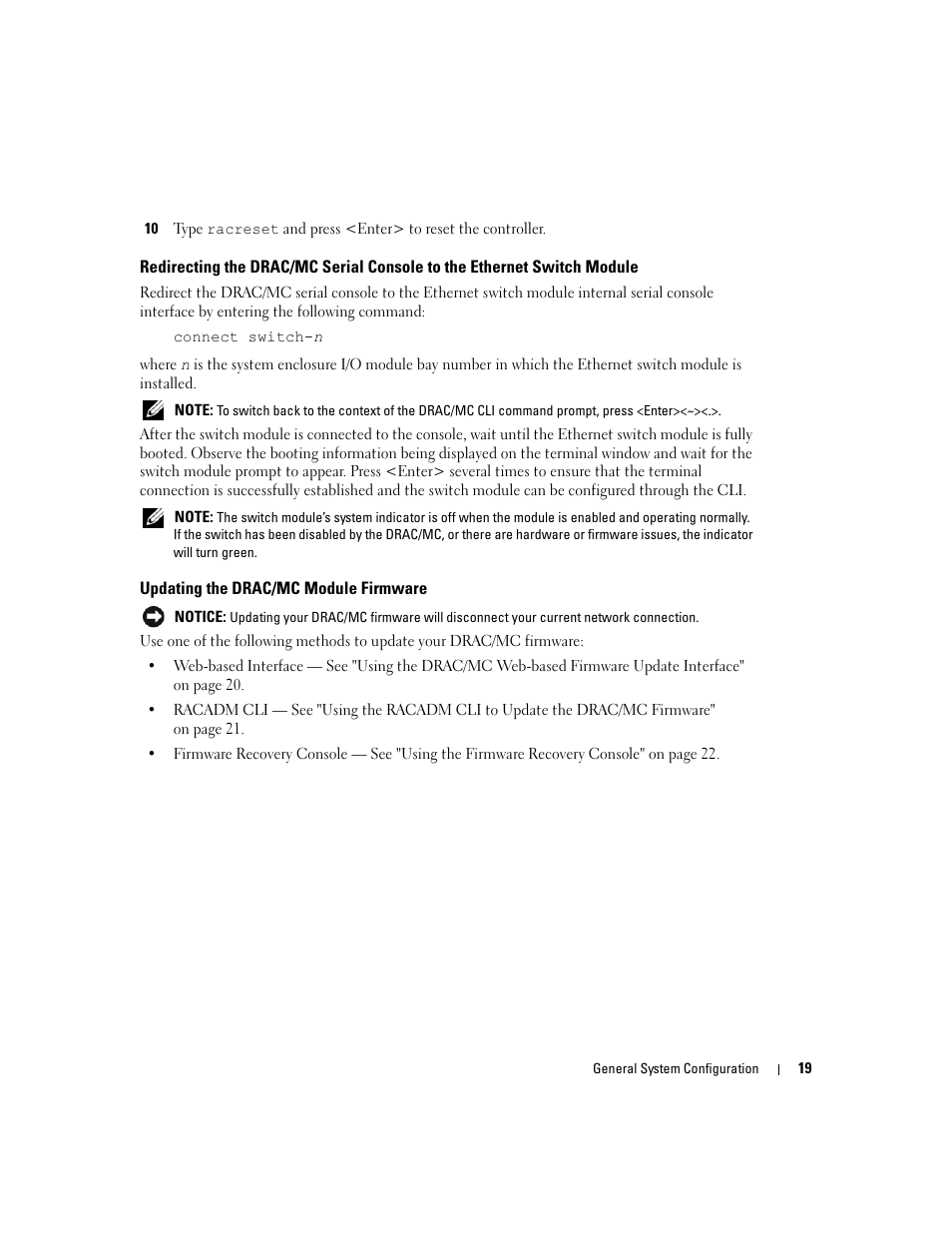 Updating the drac/mc module firmware | Dell POWEREDGE 1955 User Manual | Page 21 / 206