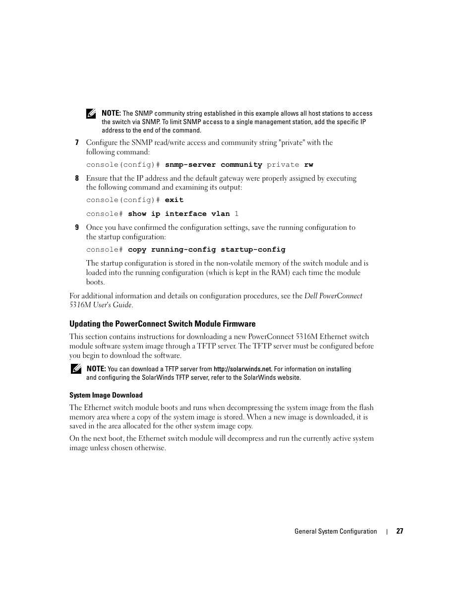 Updating the powerconnect switch module firmware | Dell POWEREDGE 1955 User Manual | Page 29 / 206