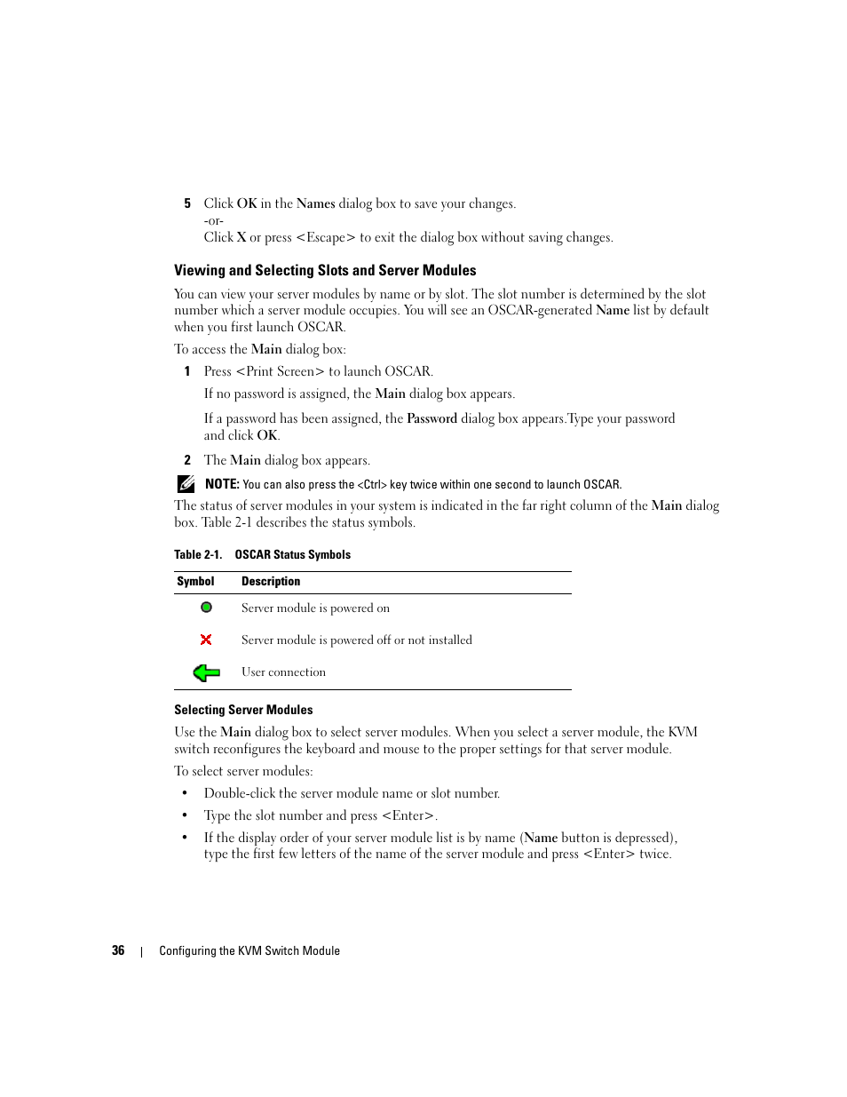 Viewing and selecting slots and server modules | Dell POWEREDGE 1955 User Manual | Page 38 / 206