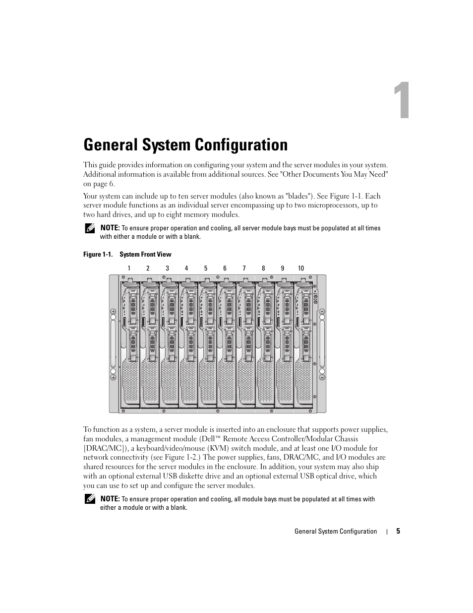 General system configuration | Dell POWEREDGE 1955 User Manual | Page 7 / 206