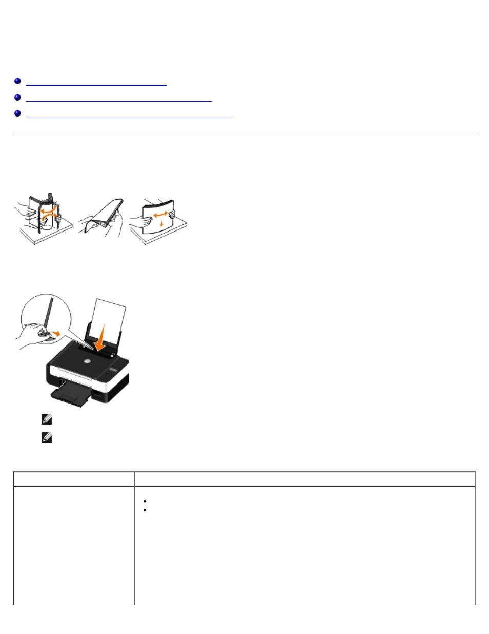 Carga de papel y documentos originales, Carga de papel en la bandeja de papel | Dell V305w All In One Wireless Inkjet Printer User Manual | Page 38 / 114