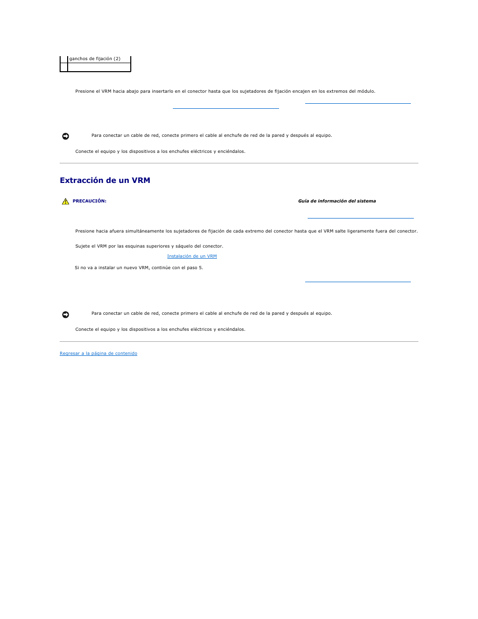 Extracción de un vrm | Dell Precision 650 User Manual | Page 124 / 158