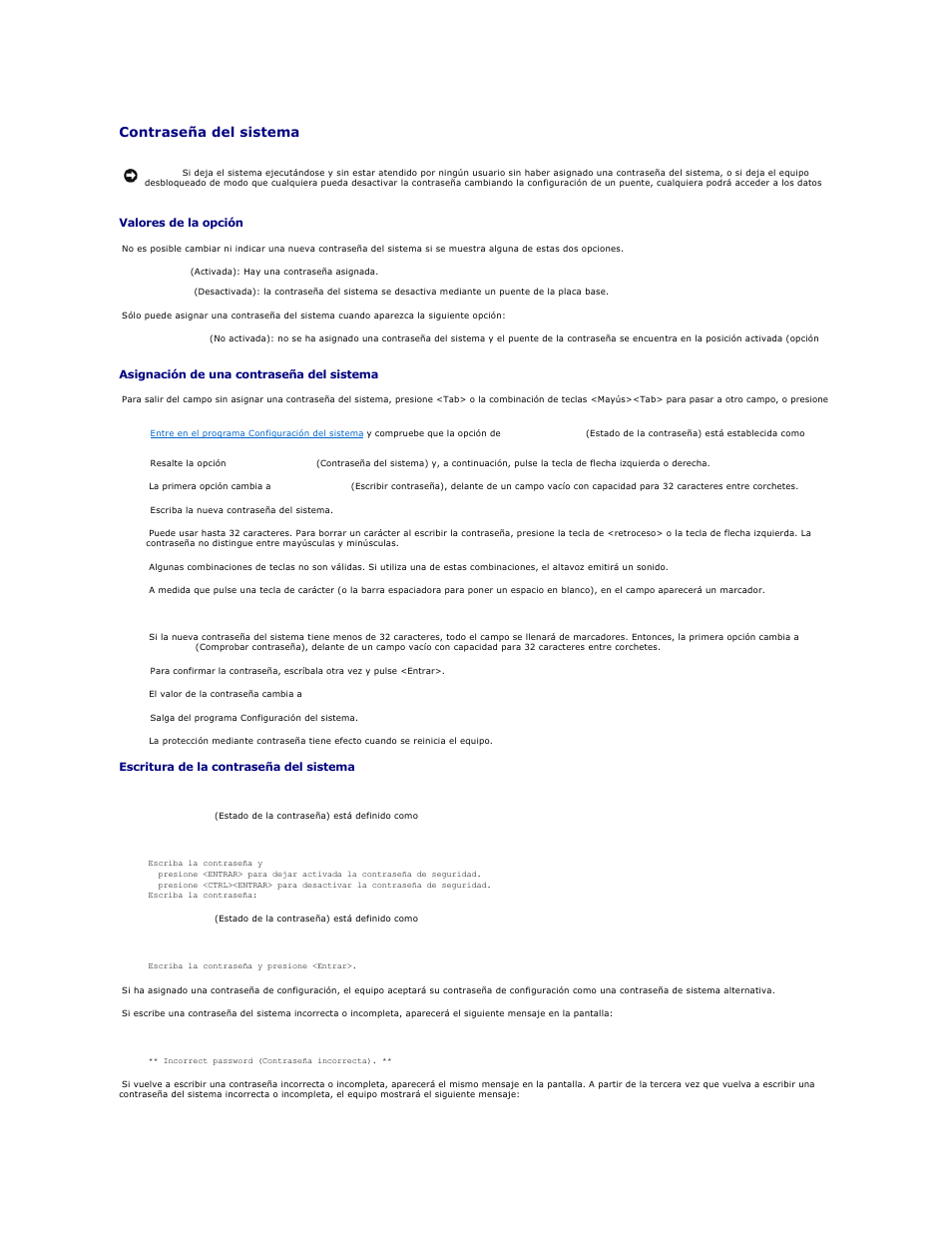 Contraseña del sistema | Dell Precision 650 User Manual | Page 15 / 158