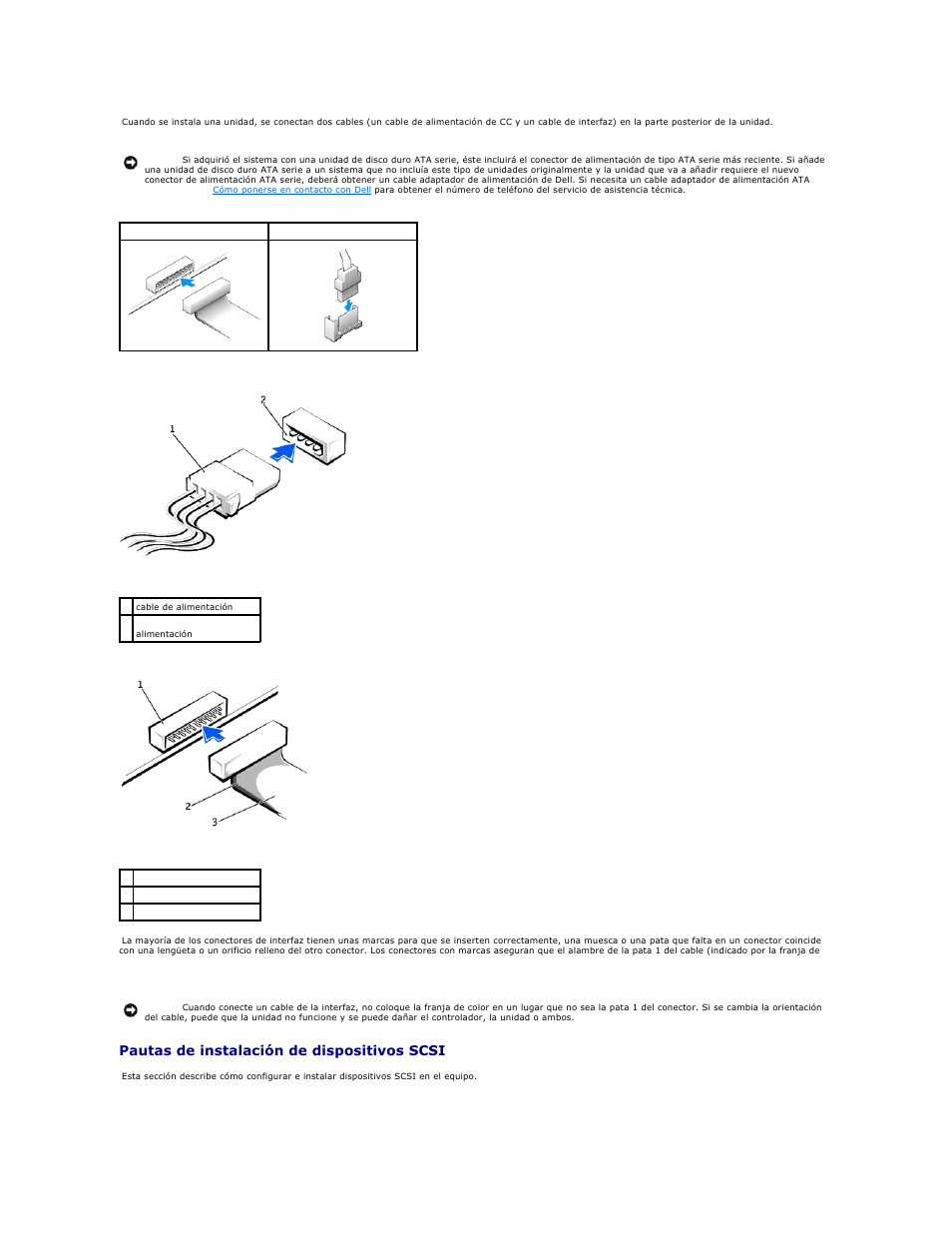 Pautas de instalación de dispositivos scsi | Dell Precision 650 User Manual | Page 53 / 158