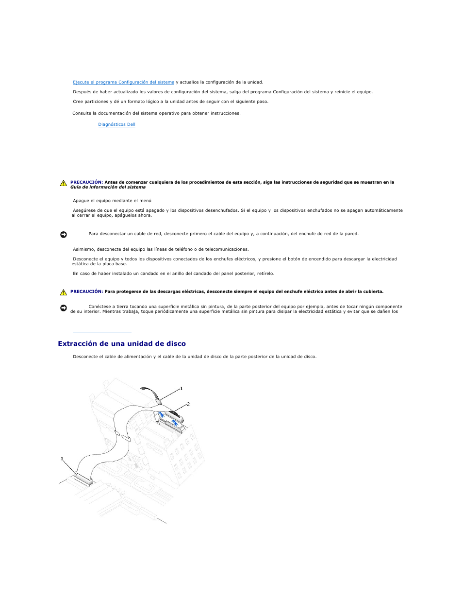 Unidad de disco, Extracción de una unidad de disco | Dell Precision 650 User Manual | Page 60 / 158