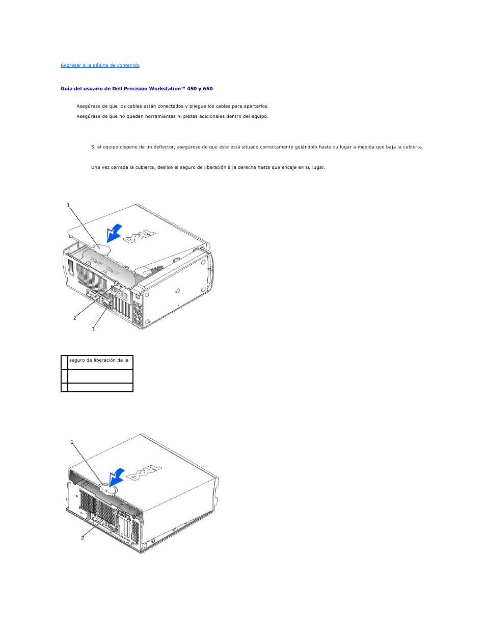 Cierre de la cubierta del equipo | Dell Precision 650 User Manual | Page 99 / 158