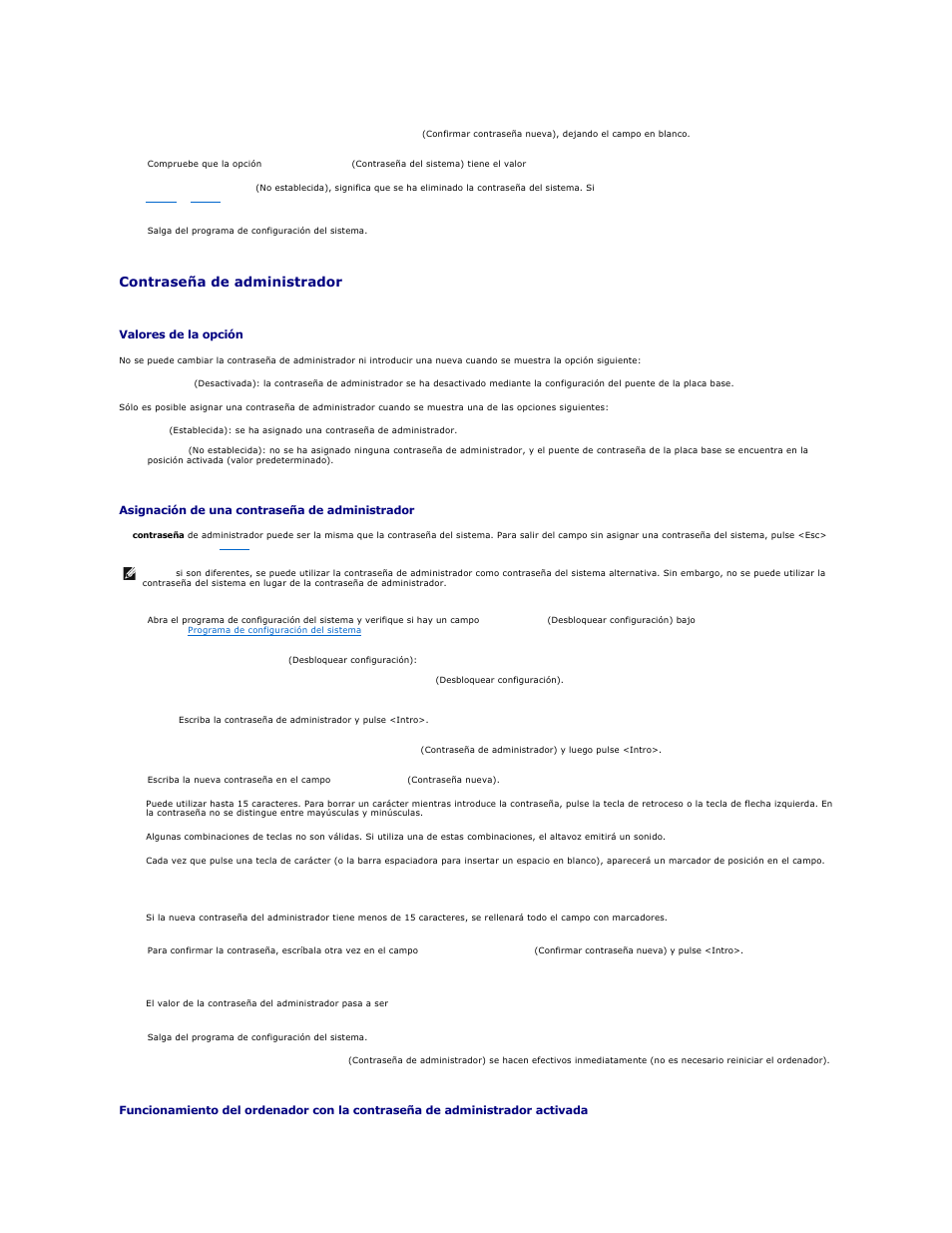 Contraseña de administrador | Dell Precision 690 User Manual | Page 12 / 173