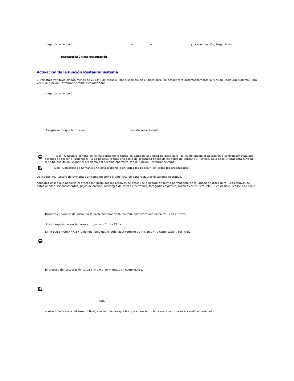 Uso de dell pc restore de symantec | Dell Precision 690 User Manual | Page 153 / 173