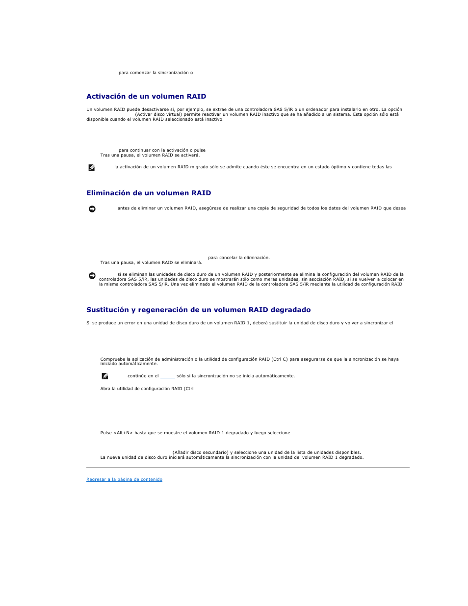 Activación de un volumen raid, Eliminación de un volumen raid | Dell Precision 690 User Manual | Page 26 / 173