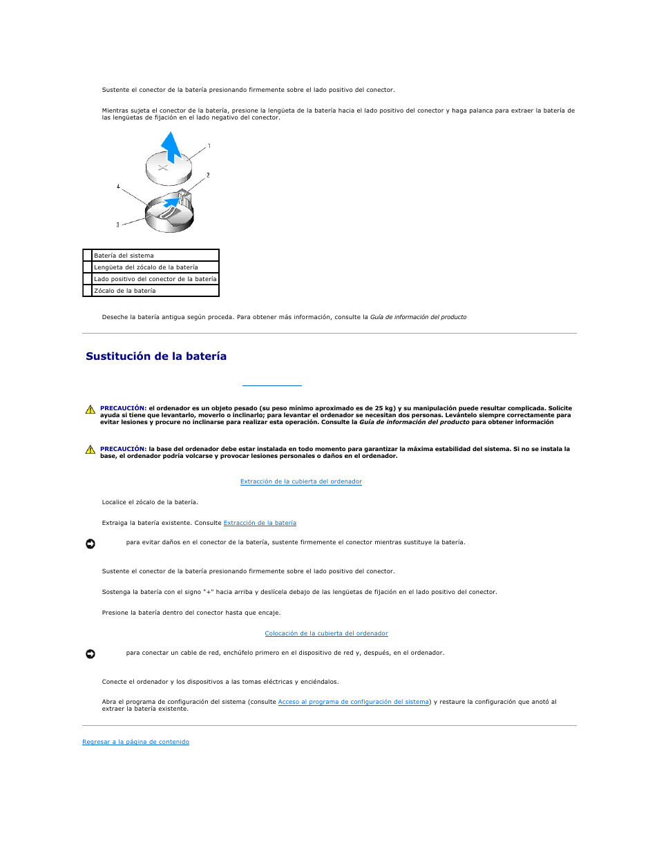 Sustitución de la batería | Dell Precision 690 User Manual | Page 28 / 173