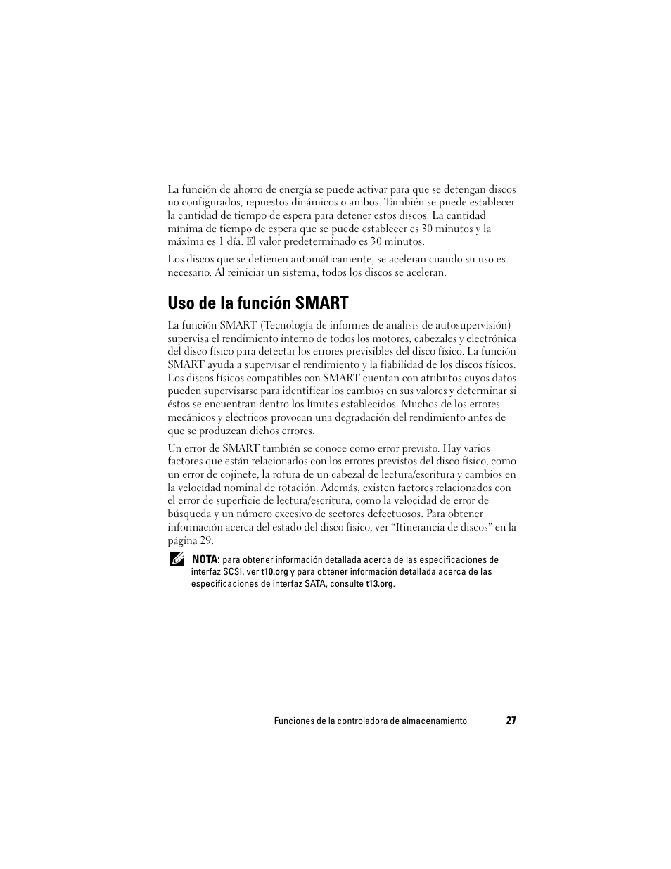 Uso de la función smart | Dell PowerEdge RAID Controller H700 User Manual | Page 27 / 200