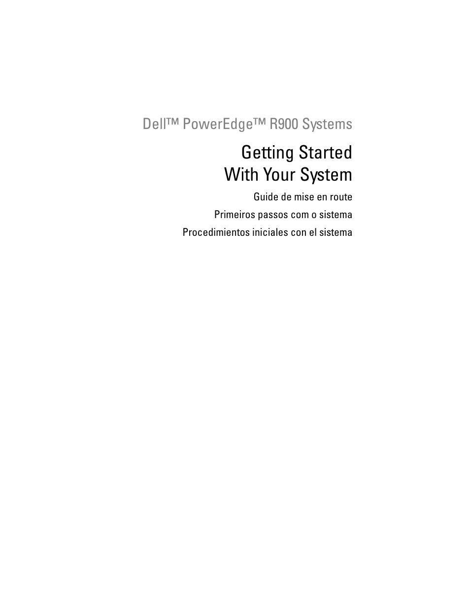 Dell PowerEdge R900 User Manual | 64 pages