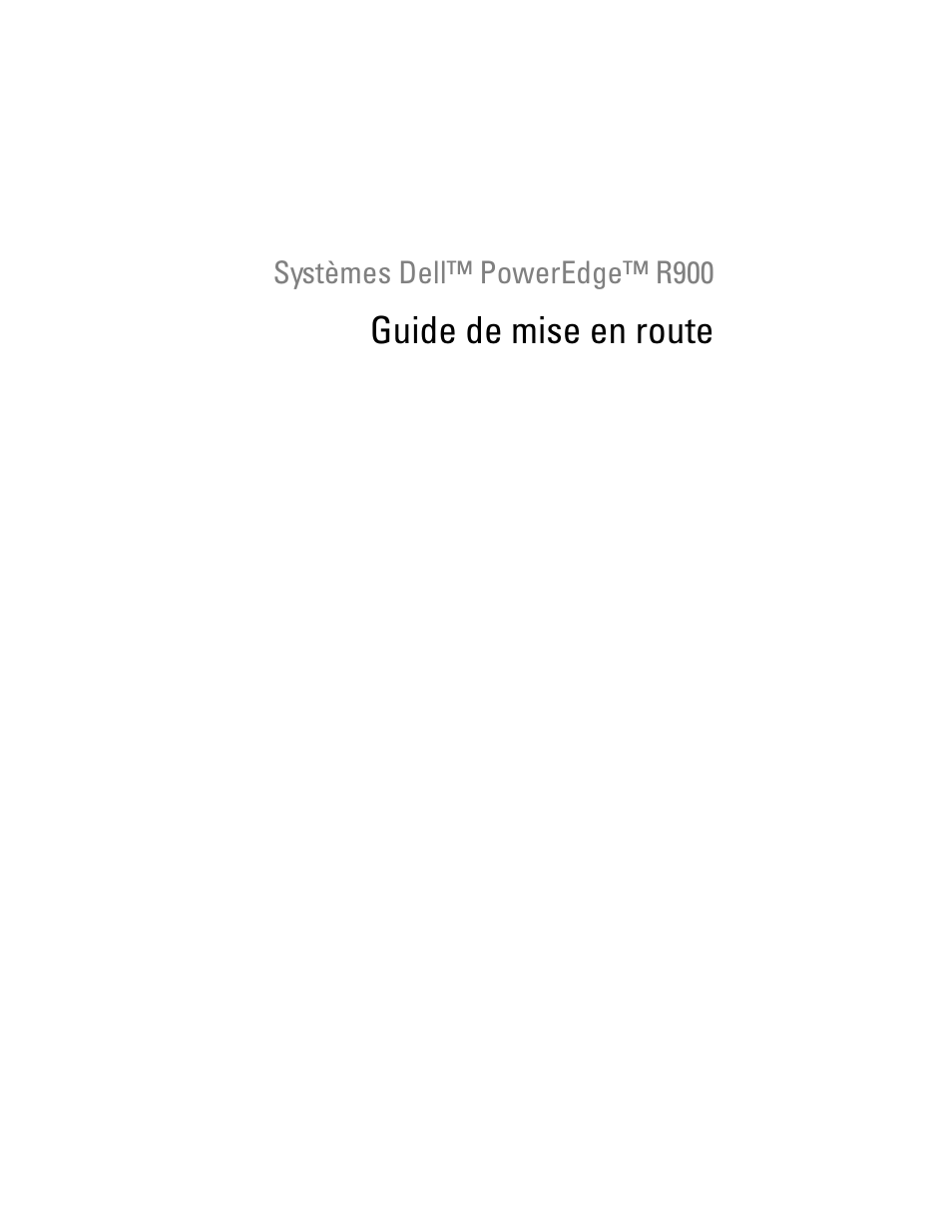 Guide de mise en route | Dell PowerEdge R900 User Manual | Page 17 / 64