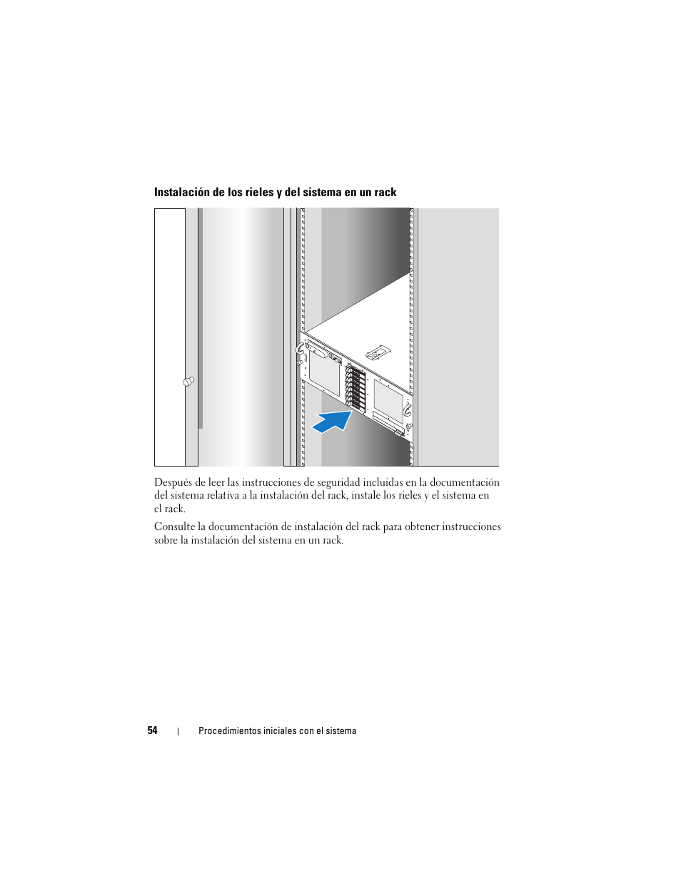 Instalación de los rieles y del sistema en un rack | Dell PowerEdge R900 User Manual | Page 56 / 64