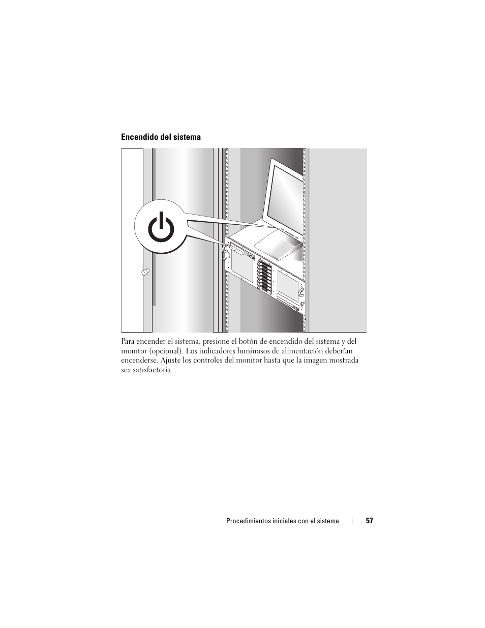 Encendido del sistema | Dell PowerEdge R900 User Manual | Page 59 / 64