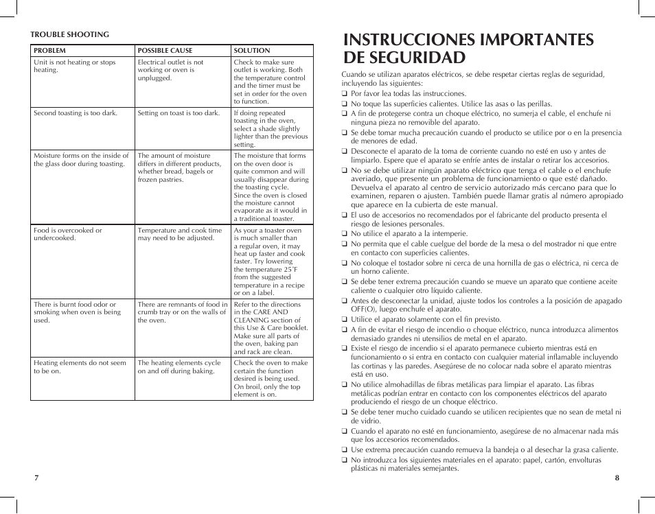 Instrucciones importantes de seguridad | Black & Decker TRO651W User Manual | Page 5 / 15
