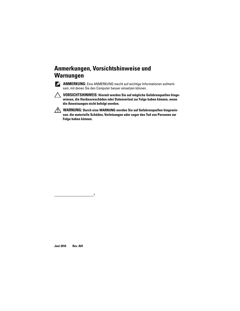 Anmerkungen, vorsichtshinweise und warnungen | Dell POWERVAULT MD1000 User Manual | Page 20 / 42