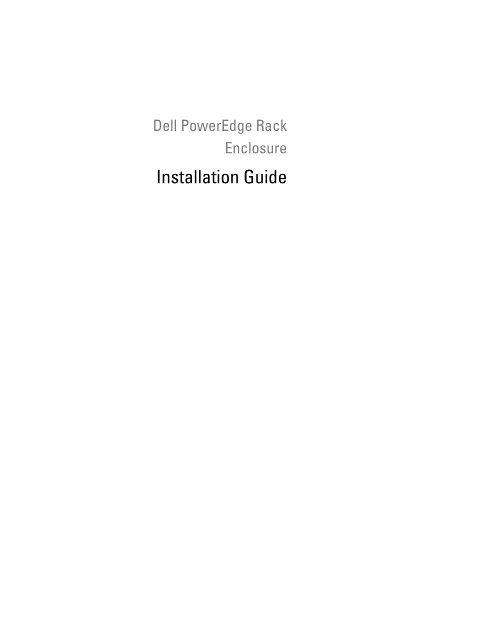 Installation guide | Dell PowerEdge Rack Enclosure 4820 User Manual | Page 3 / 186
