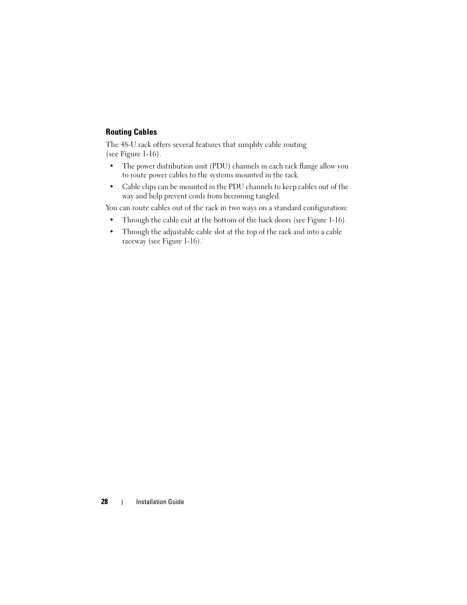 Routing cables | Dell PowerEdge Rack Enclosure 4820 User Manual | Page 30 / 186