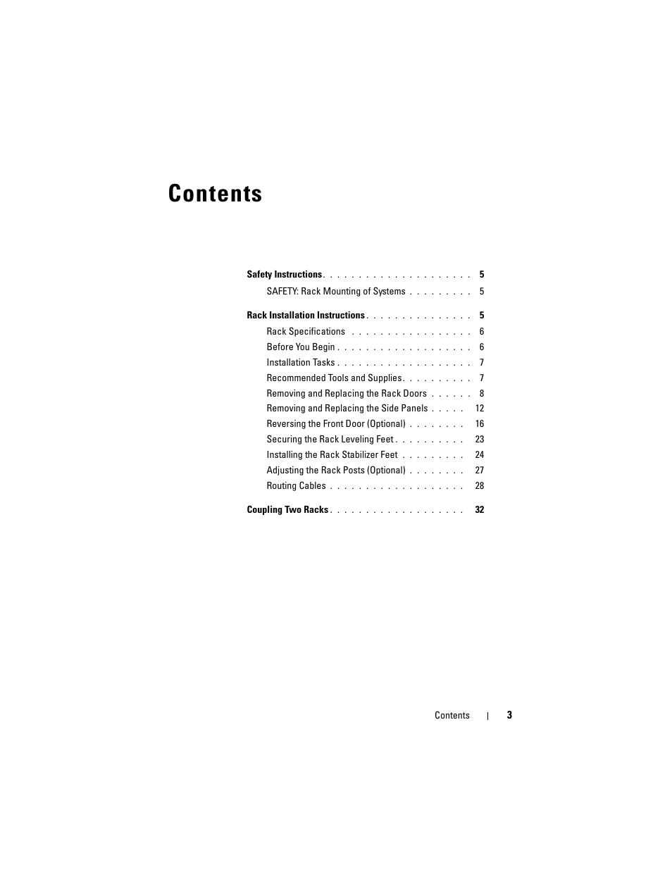 Dell PowerEdge Rack Enclosure 4820 User Manual | Page 5 / 186