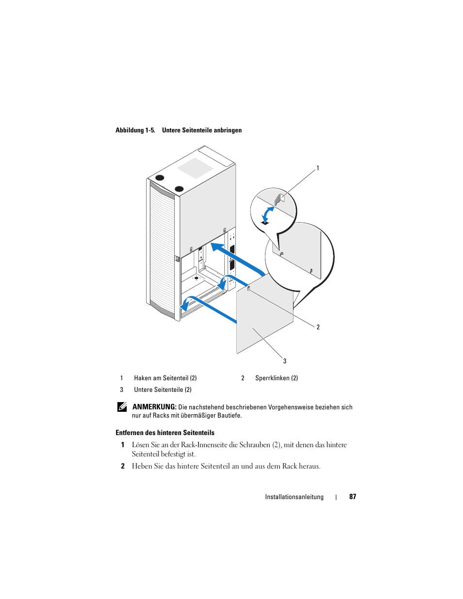 Dell PowerEdge Rack Enclosure 4820 User Manual | Page 89 / 186