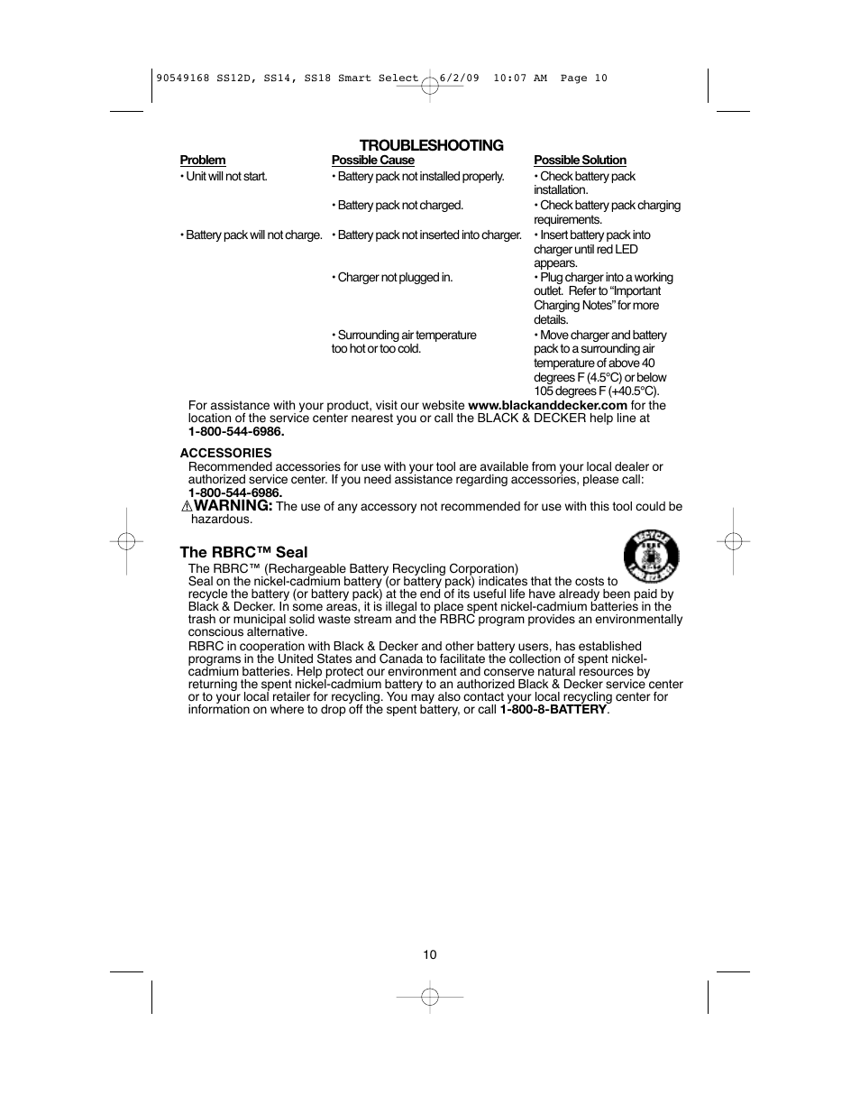 Black & Decker SS14 User Manual | Page 10 / 36