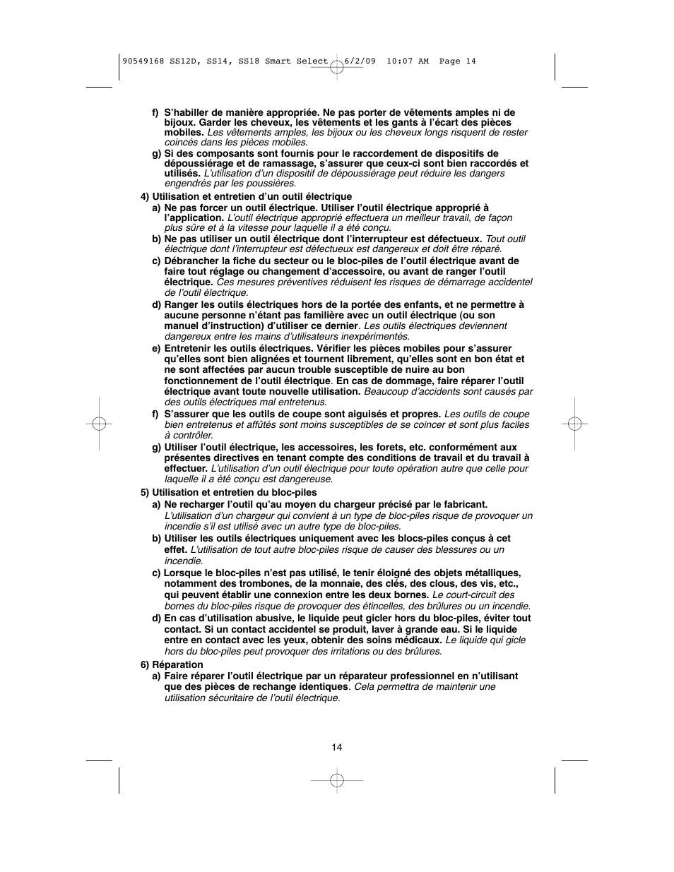 Black & Decker SS14 User Manual | Page 14 / 36
