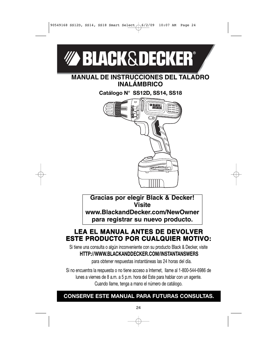Black & Decker SS14 User Manual | Page 24 / 36
