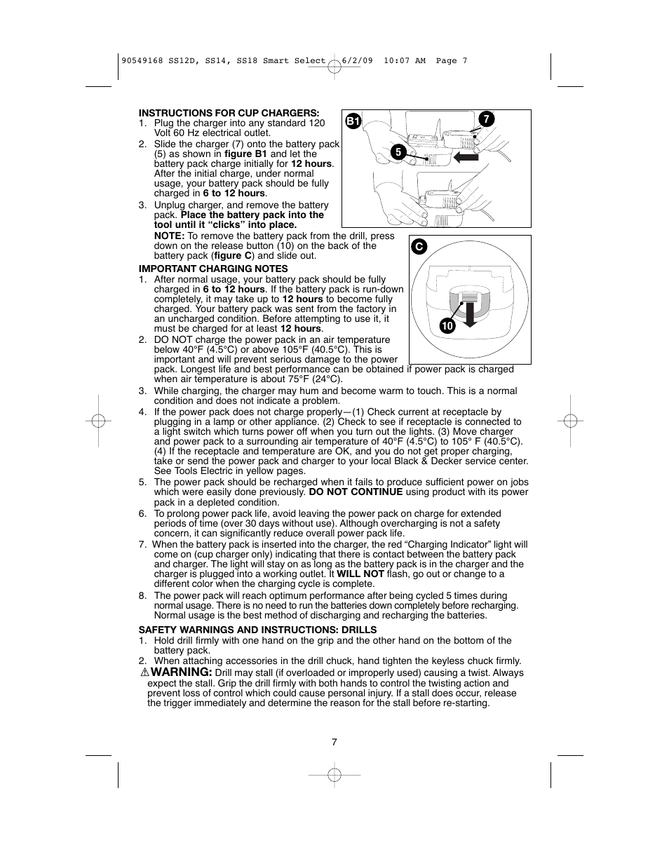 Black & Decker SS14 User Manual | Page 7 / 36
