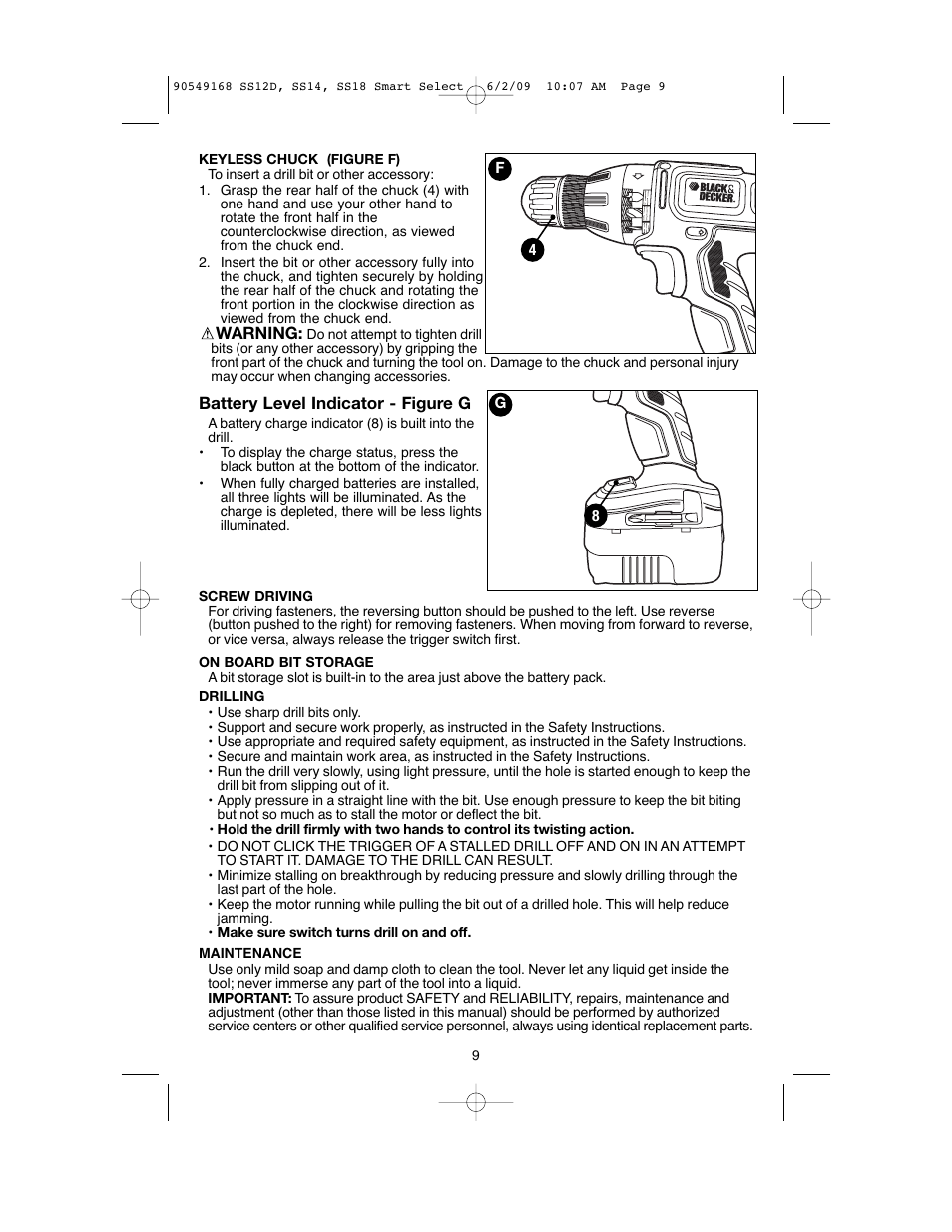 Black & Decker SS14 User Manual | Page 9 / 36