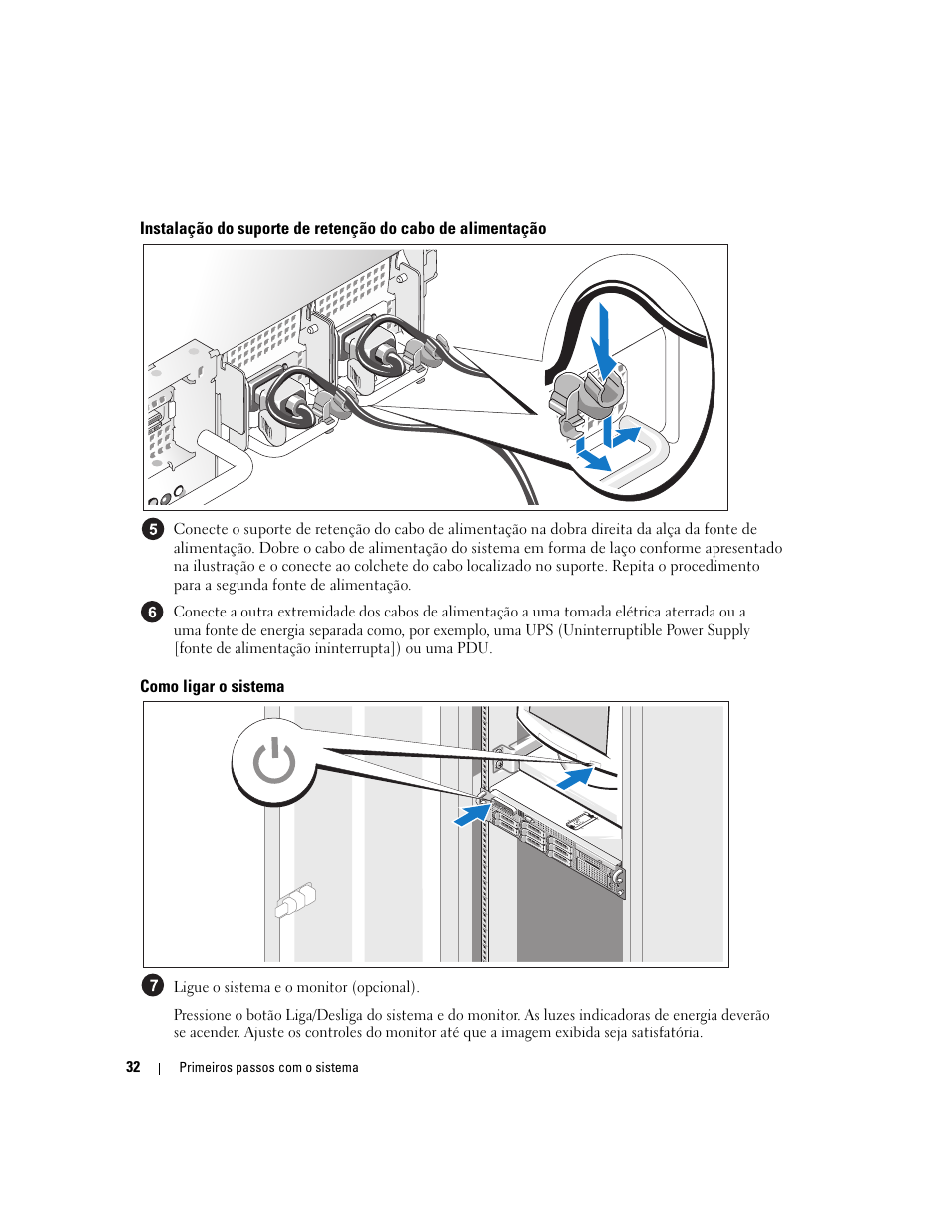 Como ligar o sistema | Dell PowerEdge 2970 User Manual | Page 34 / 50