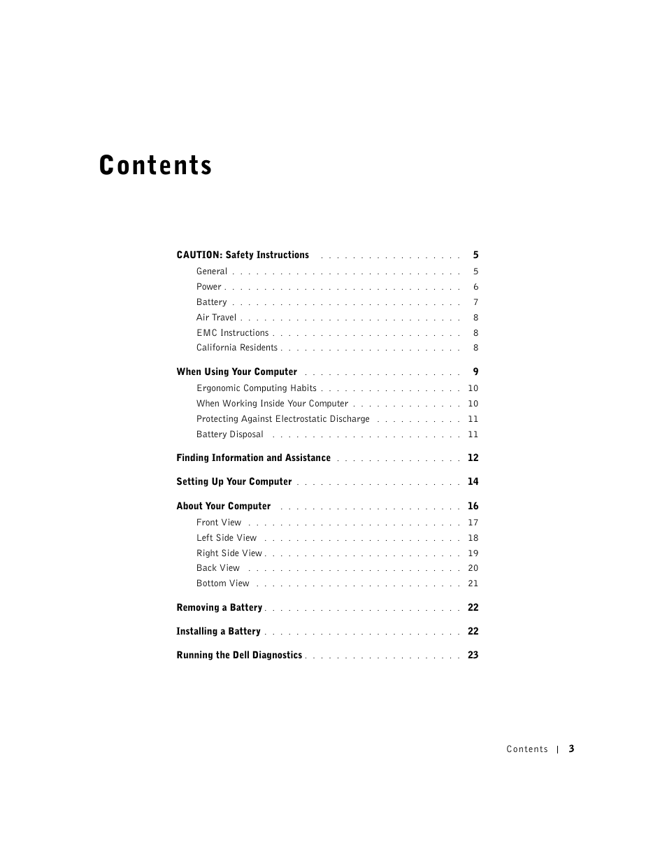 Dell Latitude C640 User Manual | Page 5 / 140