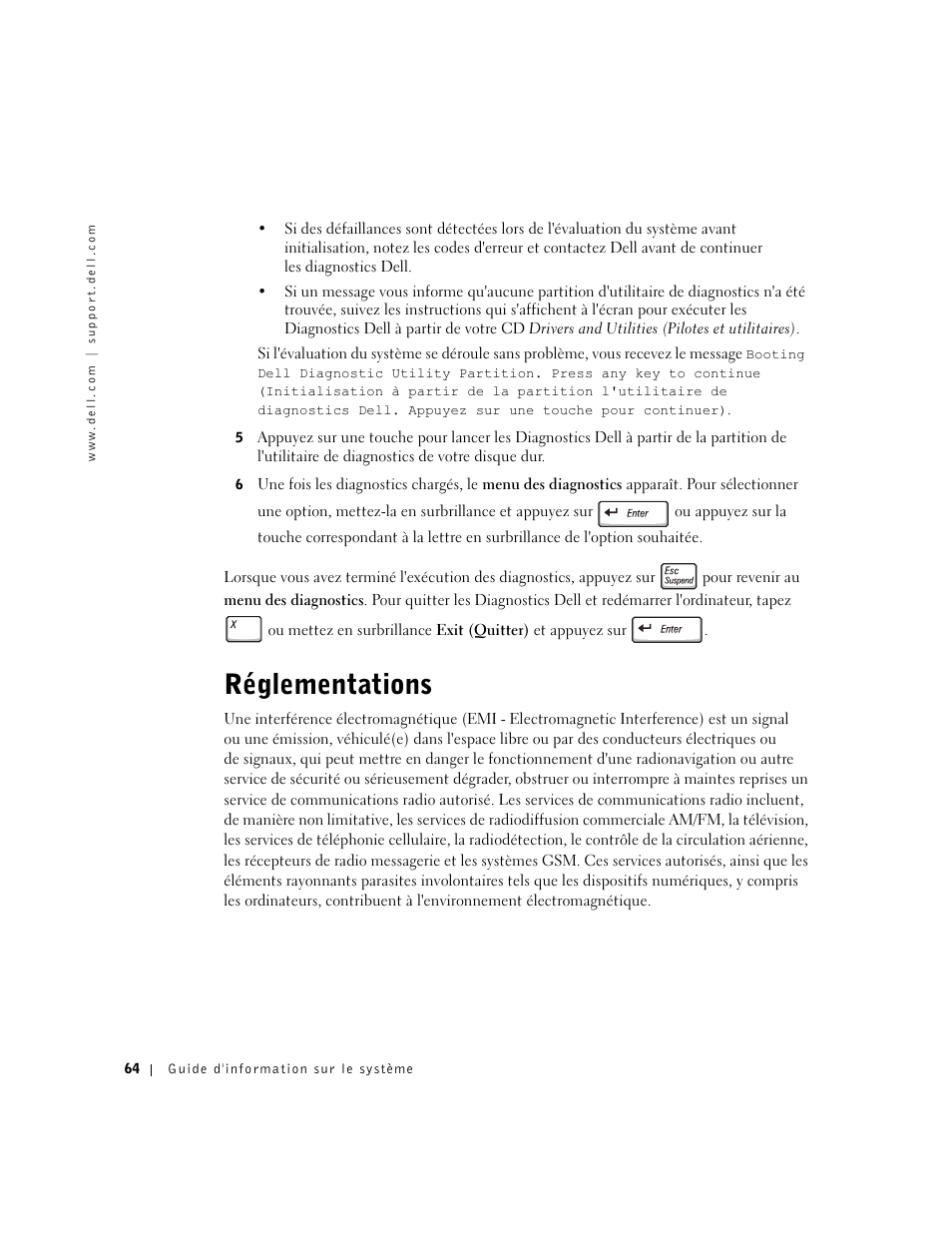 Réglementations | Dell Latitude C640 User Manual | Page 66 / 140