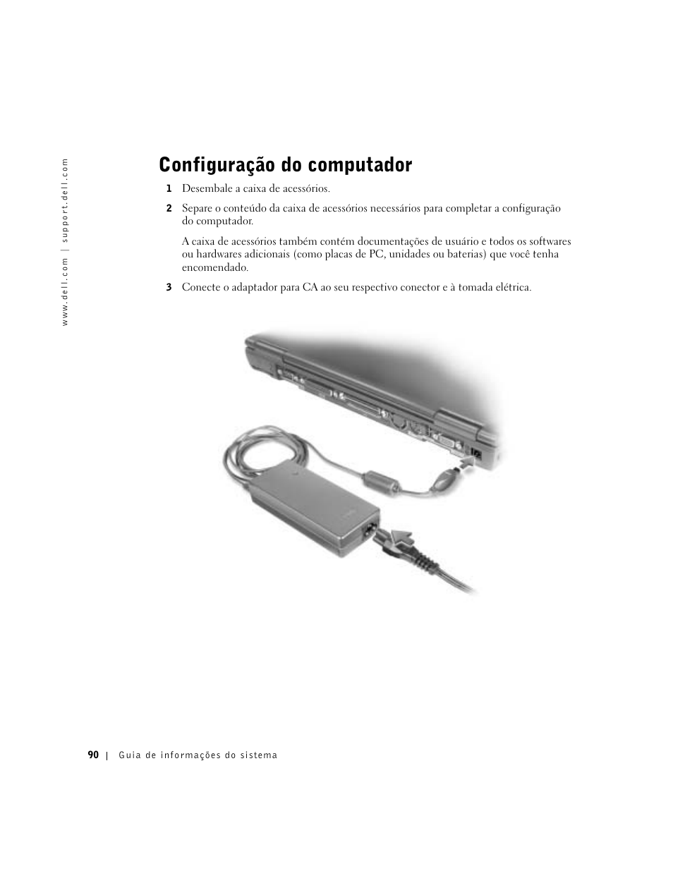 Configuração do computador | Dell Latitude C640 User Manual | Page 92 / 140