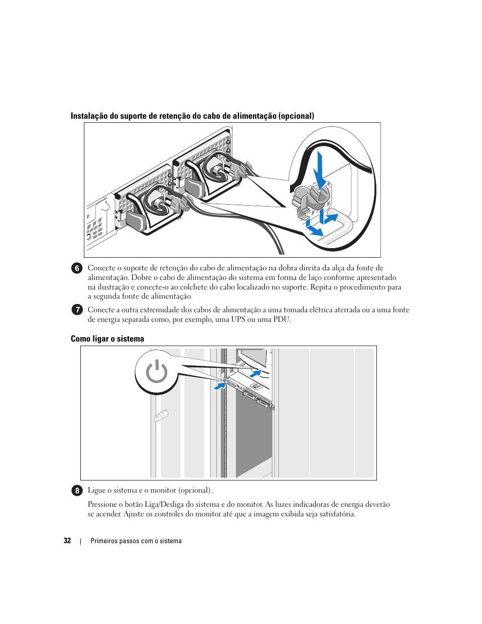 Como ligar o sistema | Dell POWEREDGE 1950 User Manual | Page 34 / 50