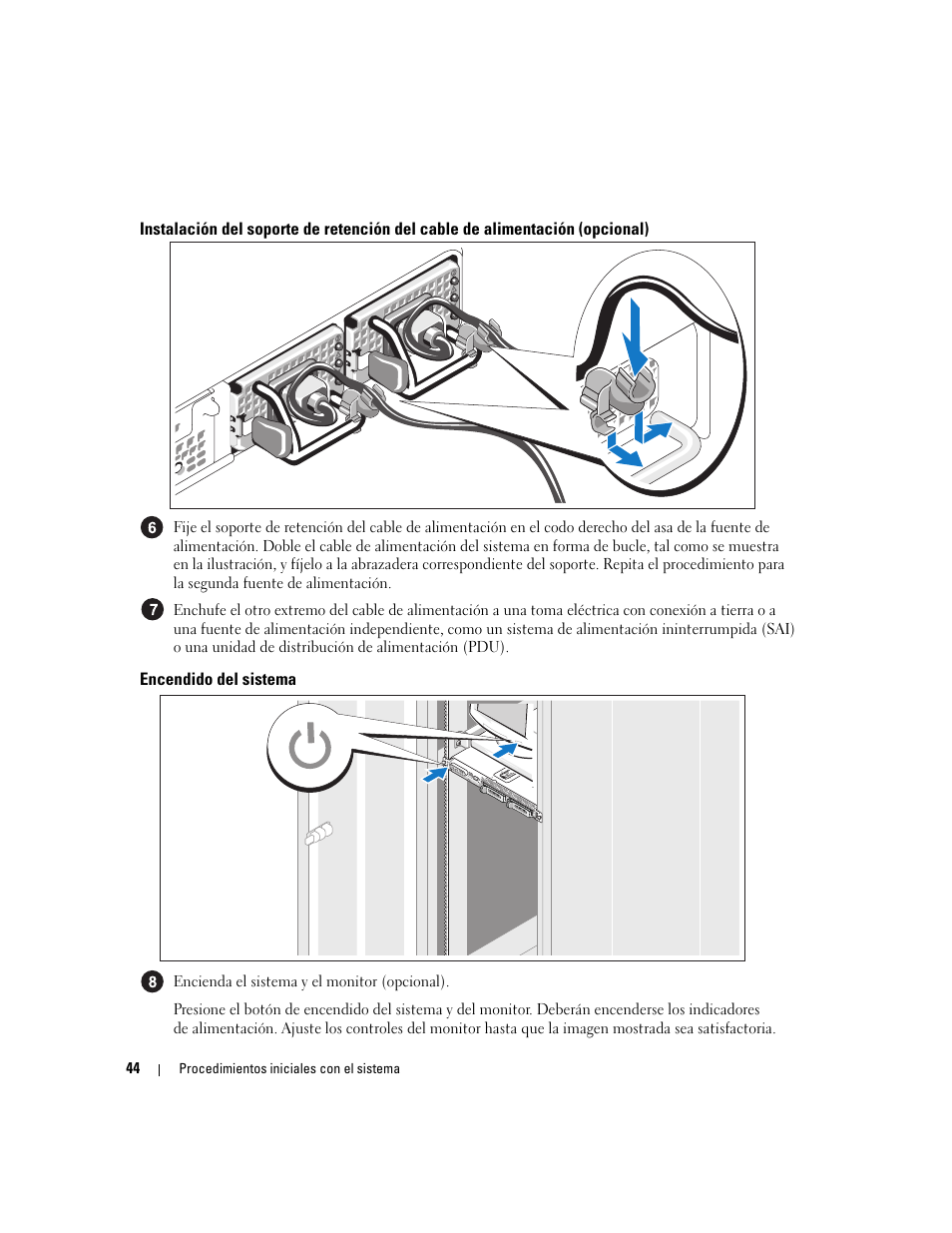 Encendido del sistema | Dell POWEREDGE 1950 User Manual | Page 46 / 50