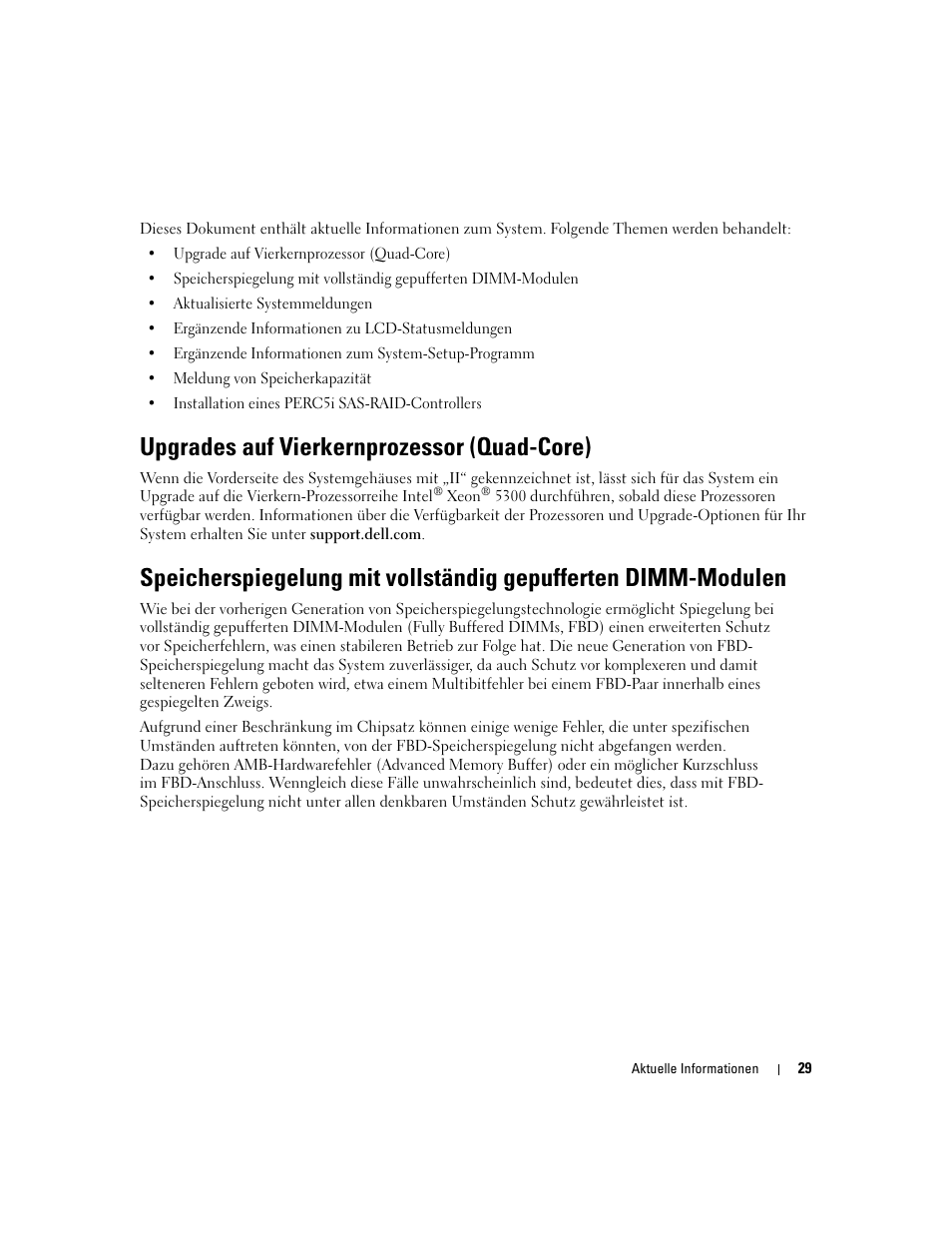 Upgrades auf vierkernprozessor (quad-core) | Dell PowerEdge 1900 User Manual | Page 29 / 60