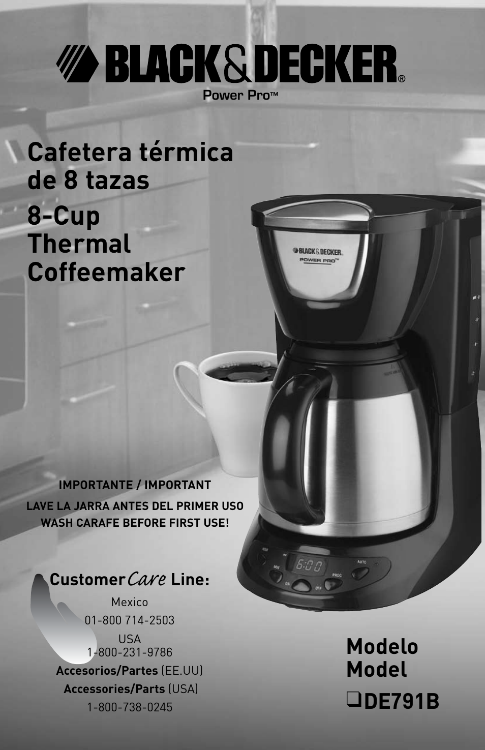 Black & Decker DE791B User Manual | 13 pages