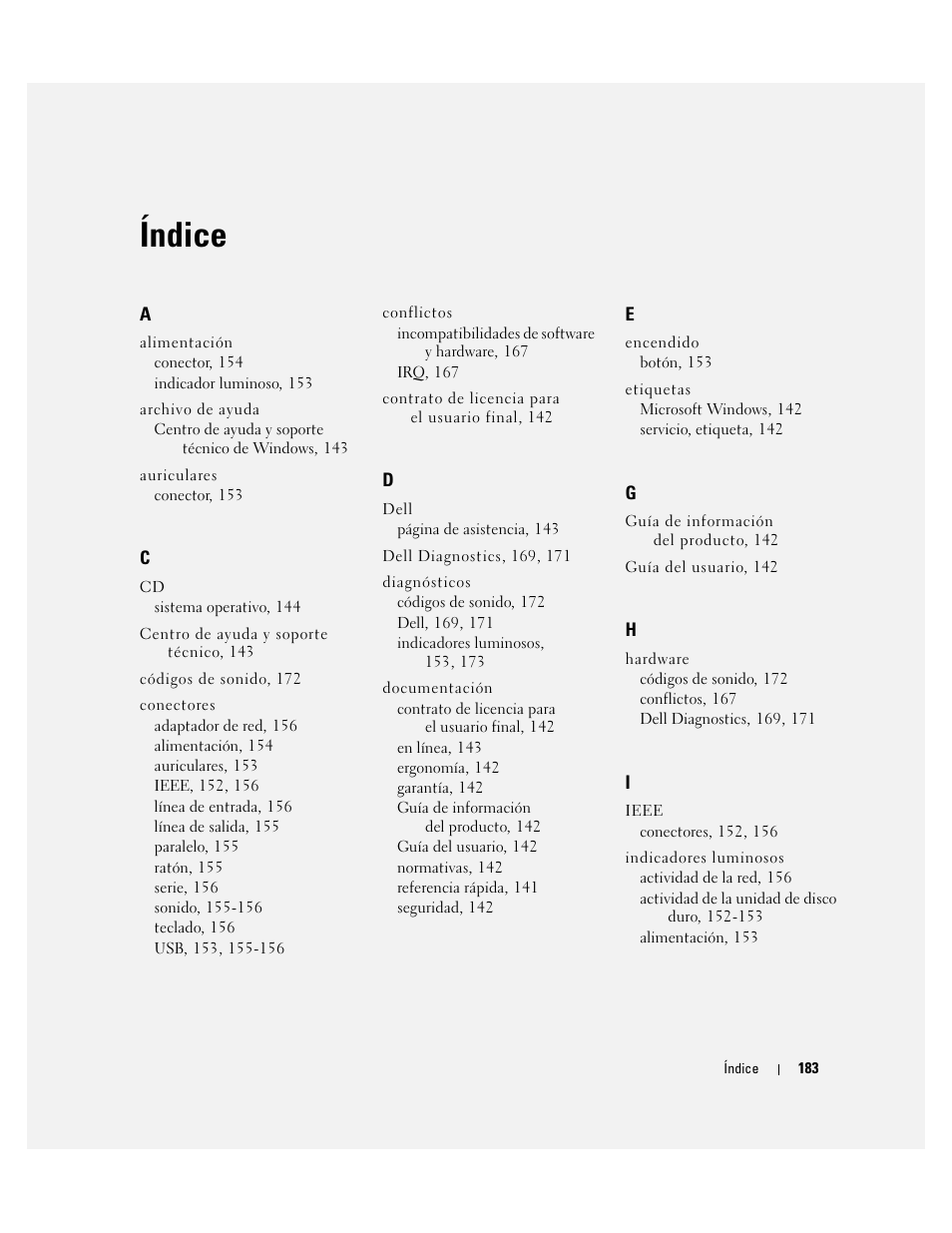 Índice | Dell Precision 690 User Manual | Page 183 / 184