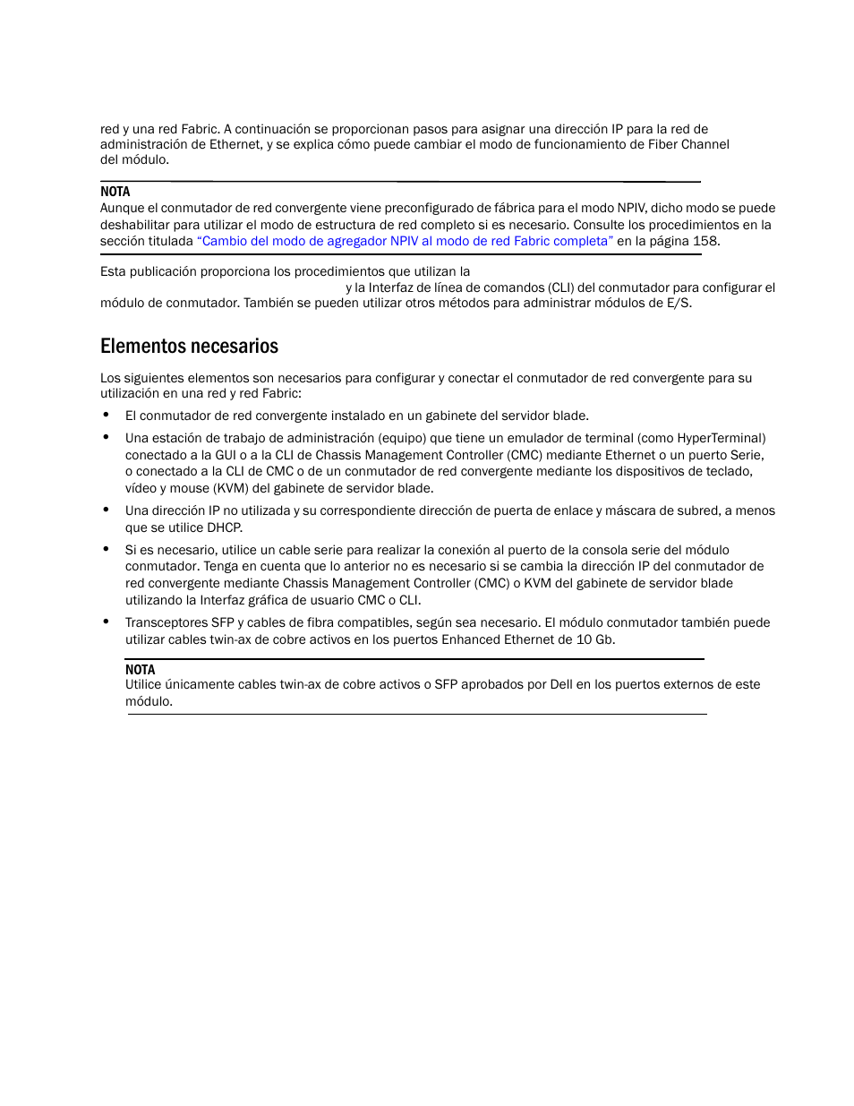 Elementos necesarios | Dell POWEREDGE M1000E User Manual | Page 149 / 202