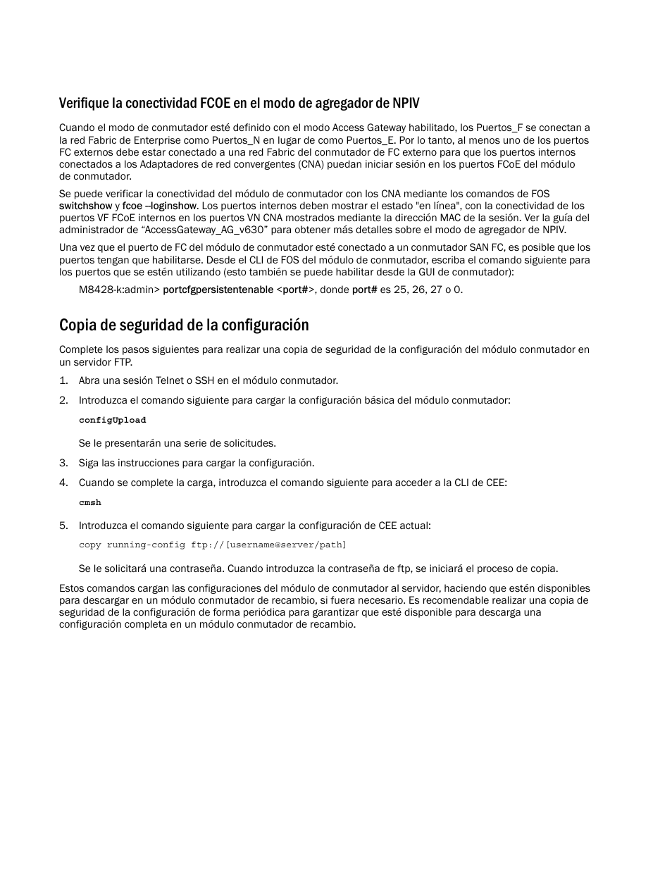 Copia de seguridad de la configuración, Cambio del modo de agregador, Npiv al modo de red fabric completa | Dell POWEREDGE M1000E User Manual | Page 160 / 202