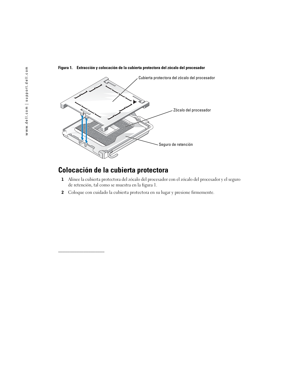 Colocación de la cubierta protectora | Dell PowerEdge SC 420 User Manual | Page 14 / 14