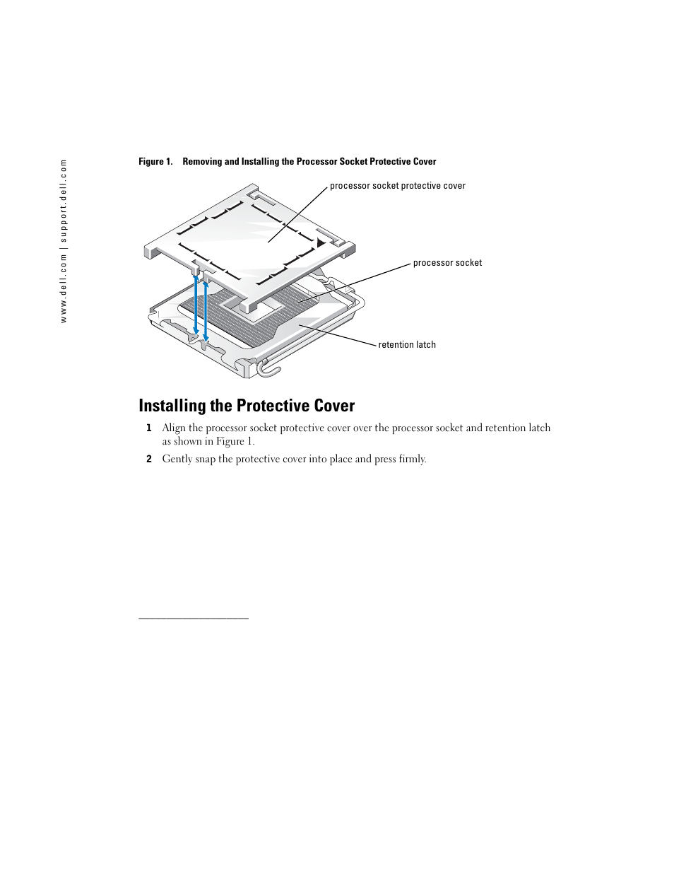 Installing the protective cover | Dell PowerEdge SC 420 User Manual | Page 2 / 14